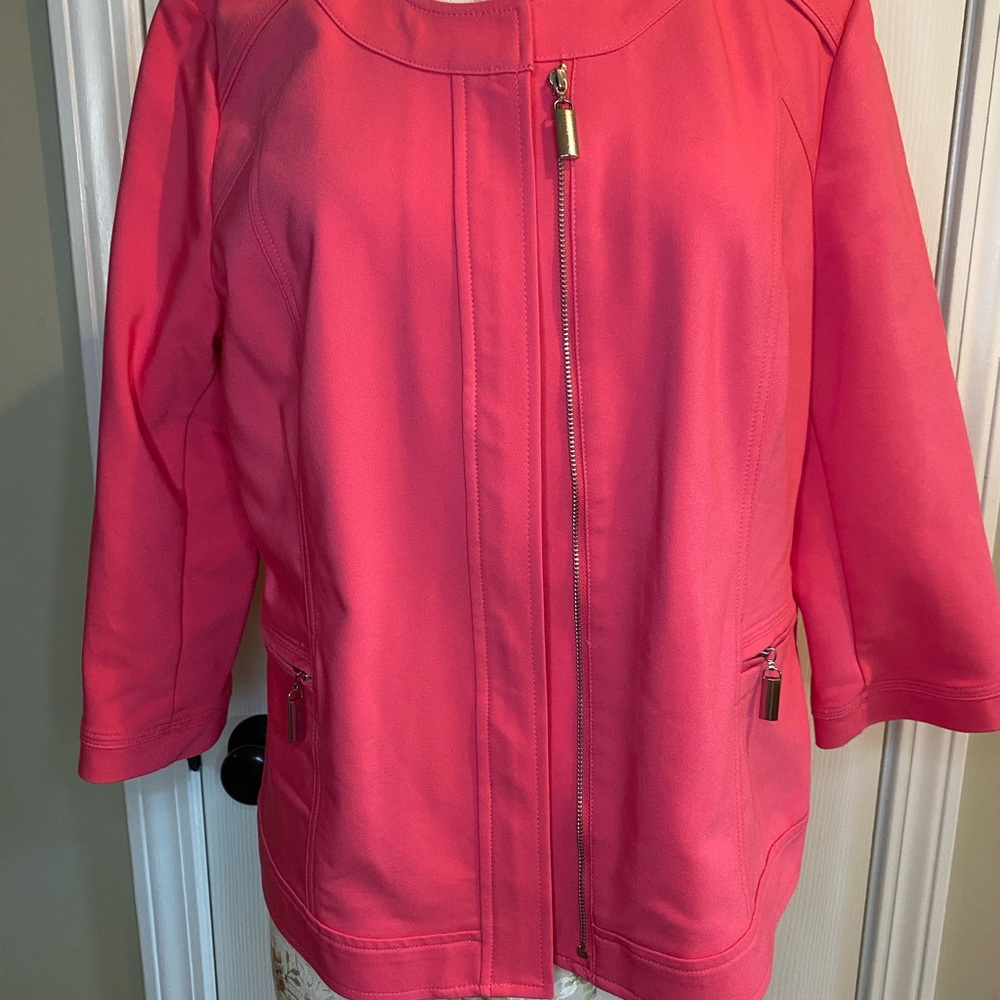 Rafaella Pink Utility Jacket with Lightweight Design